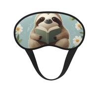 Masque de sommeil occultant motif paresseux mignons - Masque pour les yeux doux et réglable pour bloquer complètement la lumière, sommeil profond, voyage et relaxation