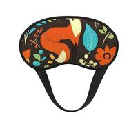 Masque de sommeil occultant motif renard - Masque doux et réglable pour bloquer complètement la lumière, dormir profond, voyage et relaxation