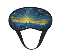 Masque de sommeil occultant motif tournesol nuit étoilée - Masque doux réglable pour bloquer complètement la lumière, sommeil profond, voyage et relaxation