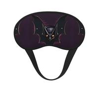 Masque de sommeil occultant noir avec imprimé chauve-souris - Couverture confortable pour les yeux, blocage de la lumière, parfait pour les voyages, la méditation et le camping