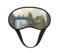Masque de sommeil occultant Outside The Castle Gate, polyester doux, anti-lumière, élégant, convient pour les hommes et les femmes, pour le travail quotidien et les voyages en plein air.