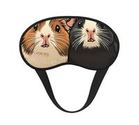 Masque de sommeil occultant pour deux cochons d'Inde - Masque doux et réglable pour bloquer complètement la lumière, sommeil profond, voyage et relaxation