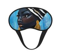 Masque de sommeil occultant pour femme africaine - Masque doux réglable pour bloquer complètement la lumière, sommeil profond, voyage et relaxation