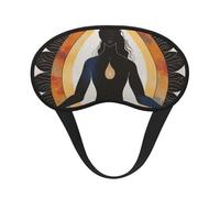 Masque de sommeil occultant pour homme et femme avec imprimé yoga méditation zéro pression oculaire pour les voyages et tout autour du sommeil