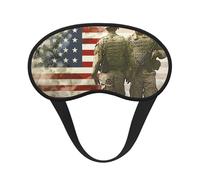 Masque de sommeil occultant pour homme et femme - Motif soldats militaires américains - Zéro pression oculaire - Pour les voyages et tout le sommeil