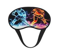 Masque de sommeil occultant pour joueurs de hockey abstrait - Masque doux et réglable pour bloquer complètement la lumière, sommeil profond, voyage et relaxation