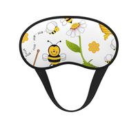 Masque de sommeil occultant pour les personnes dormant sur le côté - Motif abeilles volantes - Pour la maison ou les voyages
