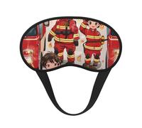Masque de sommeil occultant pour petits garçons et filles avec imprimé pompiers pour femmes et hommes, masque pour les yeux zéro pression oculaire pour les voyages et tout le sommeil