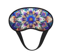 Masque de sommeil occultant rectangulaire à imprimé mandala pour homme et femme, masque pour les yeux zéro pression oculaire pour les voyages et le sommeil tout autour