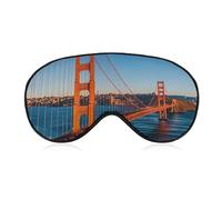 Masque de sommeil occultant San Francisco Bay Bridge en tissu ventilé réglable, sans pression, doux pour la peau, pour homme et femme