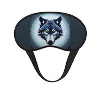 Masque de sommeil occultant tête de loup, polyester doux, anti-lumière, élégant, convient pour les hommes et les femmes, pour le travail quotidien et les voyages en plein air.