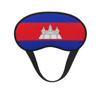 Masque de sommeil occultant unisexe avec imprimé drapeau du Cambodge - Masque pour les yeux - Pour voyage, méditation, sommeil