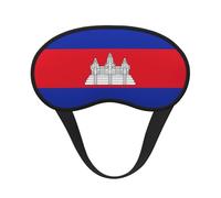 Masque de sommeil occultant unisexe avec imprimé drapeau du Cambodge - Masque pour les yeux - Pour voyage, méditation, sommeil