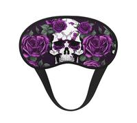 Masque de sommeil occultant unisexe avec imprimé squelette rose violet pour voyage, méditation, sommeil