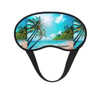 Masque de sommeil occultant unisexe avec imprimé sur le thème de l'océan tropical, pour les voyages, la méditation, le sommeil et les voyages