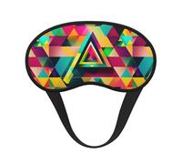 Masque de sommeil occultant unisexe avec motif triangulaire coloré pour les voyages, la méditation, le sommeil