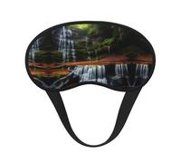 Masque de sommeil occultant Waterfall View avec bande élastique qui s'adapte à toutes les formes de tête, idéal pour les voyages, le bureau et le travail de nuit