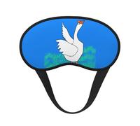 Masque de sommeil occultant White Goose Spread its Wings en polyester doux, anti-lumière, élégant, convient pour les hommes et les femmes, pour le travail quotidien et les voyages en plein air.