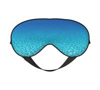 Masque de sommeil paisible en soie avec boucle réglable pour femme - Motif paysage sous-marin - Pour voyage, sieste, travail, bureau