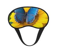 Masque de sommeil papillon bleu tournesol pour dormir sur le côté, masque de sommeil occultant pour homme et femme, masque de sommeil sans pression, doux, respirant, confortable pour dormir la nuit