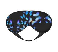 Masque de sommeil papillon coloré pour homme et femme avec sangle réglable facile pour les voyages