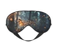 Masque de sommeil papillon magique dans la forêt, masque de sommeil double face, masque de sommeil pour homme et femme, masque occultant pour dormir, voyage
