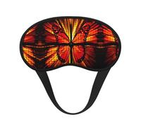 Masque de sommeil papillon orange en polyester, masque de sommeil bloquant la lumière, masque de sommeil de nuit, aveuglant les yeux