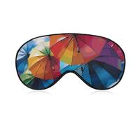 Masque de sommeil parapluie coloré, masque pour les yeux bloquant la lumière, confortable et doux, couverture des yeux avec bande élastique, convient pour les hommes et les femmes, convient pour