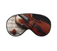 Masque de sommeil partition de violon pour homme et femme avec sangle réglable - Doux et respirant - Occultant - Antidérapant - Essentiels de voyage