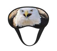 Masque de sommeil patriotique à motif d'aigle à tête blanche avec drapeau américain, 100 % bloquant la lumière, masque de sommeil pour les yeux avec sangle réglable