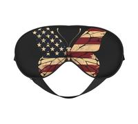 Masque de sommeil patriotique USA papillon art masque pour les yeux pour dormir double face, masques de sommeil pour homme et femme, masque occultant pour dormir, voyage