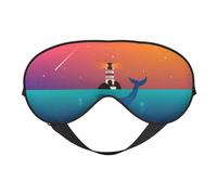 Masque de sommeil phare et baleine, masque de sommeil double face, masque de sommeil pour homme et femme, masque occultant pour dormir, voyage