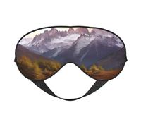 Masque de sommeil pittoresque Mountain pour homme et femme - Masque pour les yeux double face avec sangle réglable, doux et soyeux, bloque la lumière et respirant, pour voyage, sieste, travail de nuit