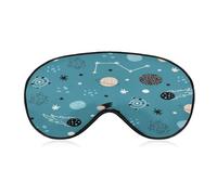 Masque de sommeil planète en soie, couvre-yeux en Satin doux, bandeau élastique, pour la nuit, pour la sieste de voyage, pour femmes et hommes