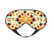 Masque de sommeil polygone à la crème glacée pour homme et femme avec sangle réglable facile pour les voyages