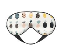Masque de sommeil polyvalent avec impression ananas - Double face pour le yoga, le camping - Masque doux pour les yeux