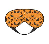 Masque de sommeil polyvalent avec impression de dessin animé d'Halloween, masque pour les yeux doux double face pour yoga, camping, sommeil doux