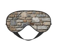 Masque de sommeil polyvalent avec impression de pierre rétro - Masque de sommeil doux double face pour le yoga, le camping