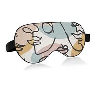 Masque de sommeil Portraits géométriques Nuit Ombre à paupières Couverture Doux Confort Bandeau Blocage Lumière Sangle Réglable pour Hommes Femmes