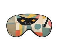 Masque de sommeil pour chat art moderne du milieu du siècle, masque pour les yeux bloquant la lumière, confortable et doux, couverture des yeux avec bande élastique, convient pour les hommes et les