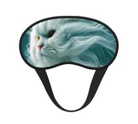 Masque de sommeil pour chaton mystique, doux et respirant, bande élastique, convient pour les voyages et le camping.
