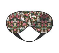 Masque de sommeil pour chien et fleur - Blocage de la lumière - Cadeau essentiel pour homme et femme