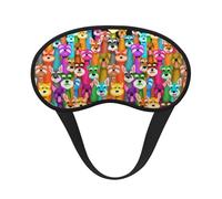 Masque de sommeil pour chiens schnauzer à l'huile pour dormir sur le côté, masque pour les yeux pour femmes et hommes, pour dormir avec bande élastique