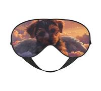 Masque de sommeil pour chiot couché sur un nuage, masque de sommeil double face, masque de sommeil pour homme et femme, masque occultant pour dormir, voyage
