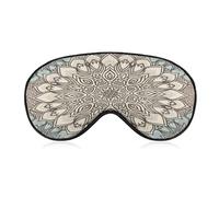 Masque de sommeil pour dormir, mandala rempli de soie de mûrier de qualité supérieure, masque de sommeil pour les yeux en soie le plus doux et respirant