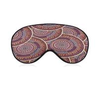 Masque de sommeil pour dormir, mandala rempli de soie de mûrier de qualité supérieure, masque de sommeil pour les yeux en soie le plus doux et respirant