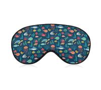 Masque de sommeil pour dormir, Sea Vector 1 rempli de soie de mûrier de qualité supérieure, masque de sommeil pour les yeux en soie le plus doux et respirant
