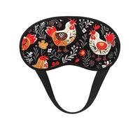 Masque de sommeil pour dormir sur le côté, en soie, avec élastique, super doux, motif coq et poules, bandeau occultant pour femmes et hommes, idéal pour les voyages