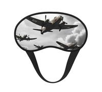 Masque de sommeil pour dormir sur le côté, en soie, avec sangle élastique, super doux, cache-yeux occultant, motif guerre mondiale, pour femmes et hommes, voyage