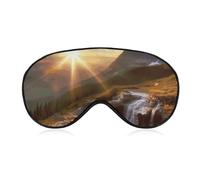 Masque de sommeil pour dormir sur le côté, motif paysage de lever de soleil, idéal pour les voyages, les avions et le travail. Idéal pour les voyages et le travail.
